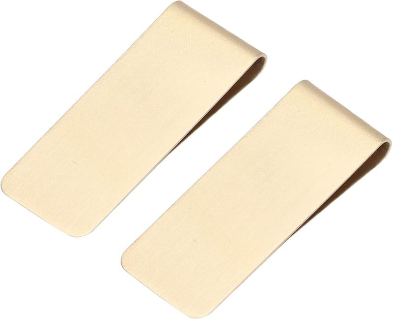 Gold Stainless Steel Money Clip Wallet For Men 2Pcs Metal Credit Card Holder - Image 2